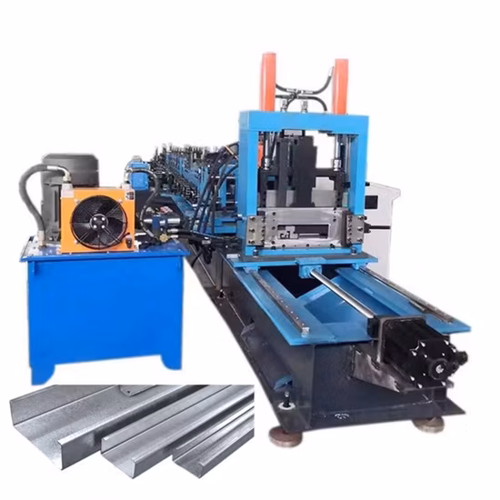Fully Automatic C Purlin Z Purlin CZ Purline Rolling Forming Machine Light Gauge Steel T Bar Profile Automatic Size Adjusting C Z Purlin Forming Machine