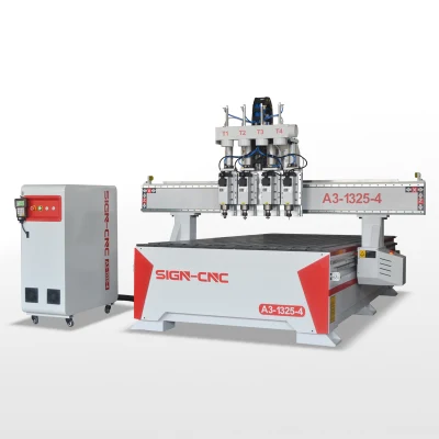 3 축 밀링 머신 CNC 목재 벤딩 머신 CNC 1325 경제적 인 자동 공구 교환기 목재 밀링 머신